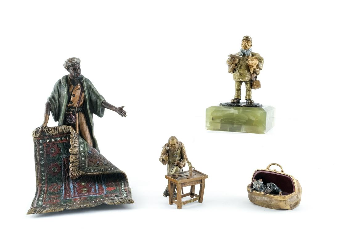 4 Small Austrian Bronze Figurines (1 of 8)