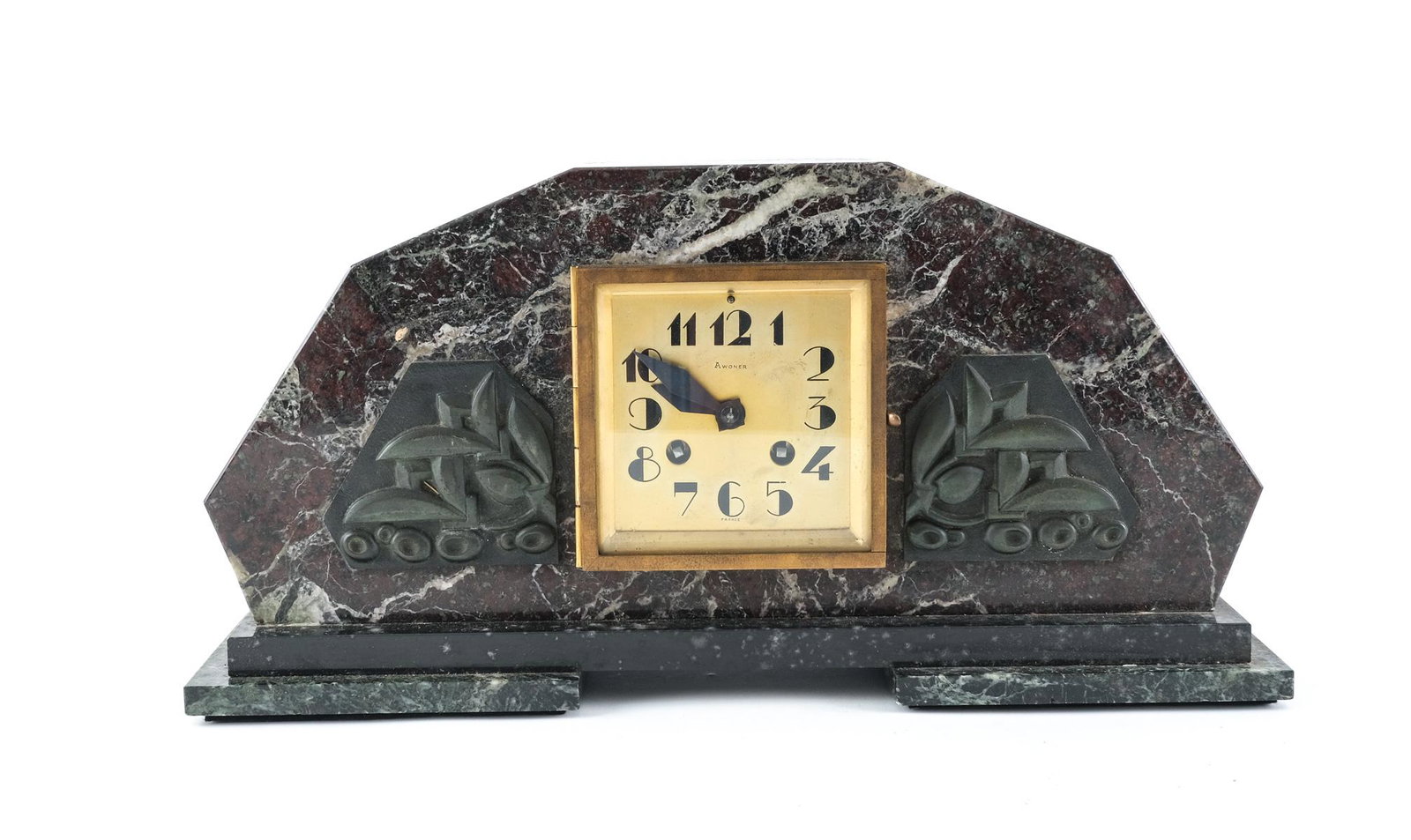 Antique French Art Deco Marble Mantel Clock (1 of 4)
