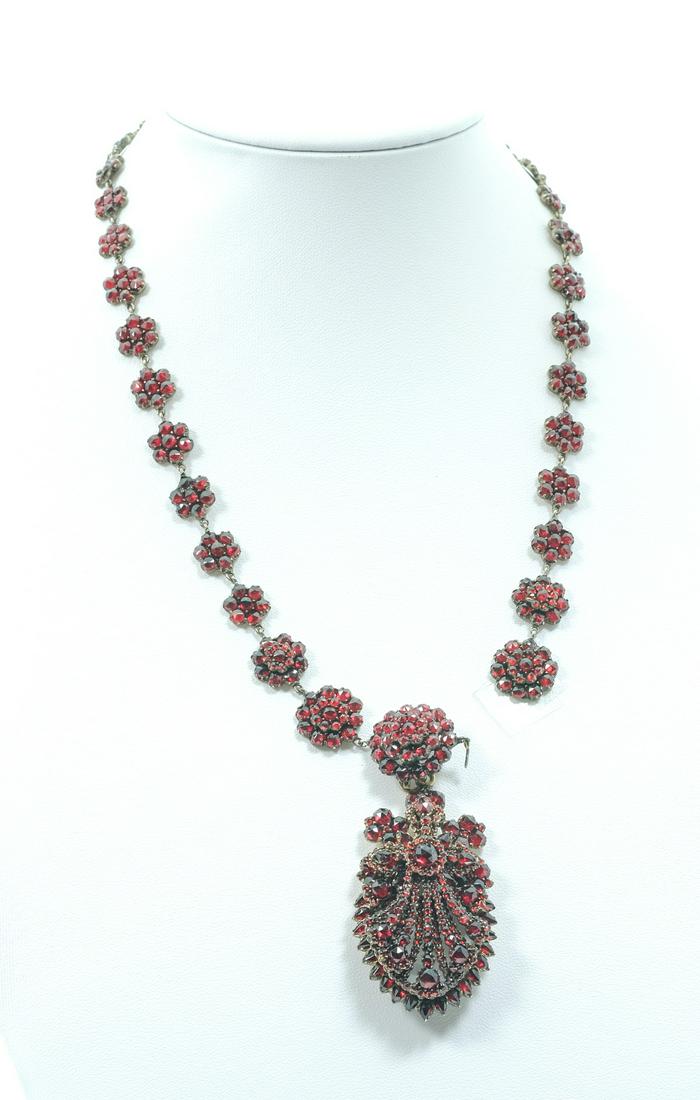 Victorian Garnet Mourning Necklace (1 of 6)