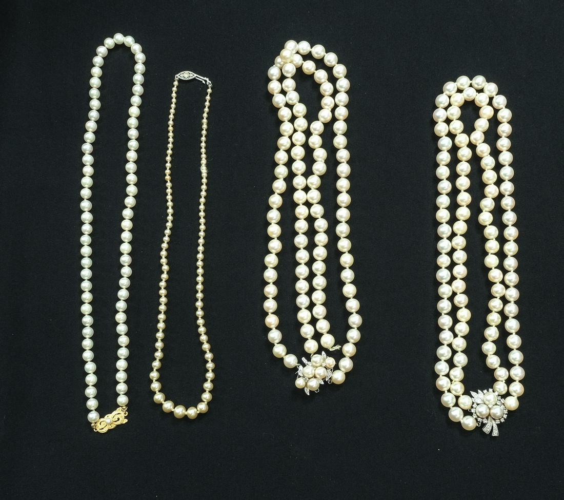 Estate Cultured Pearl Necklace Group (1 of 7)