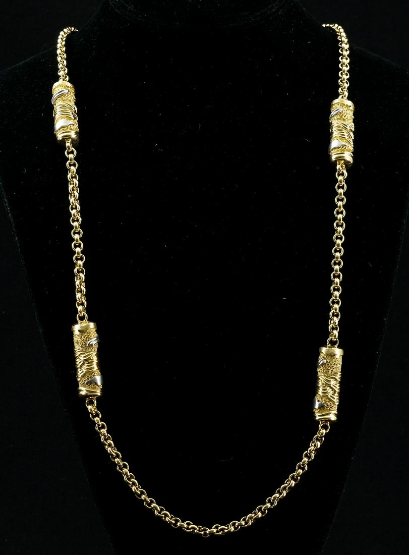 Henry Dunay 18K Gold and Platinum Necklace (1 of 5)
