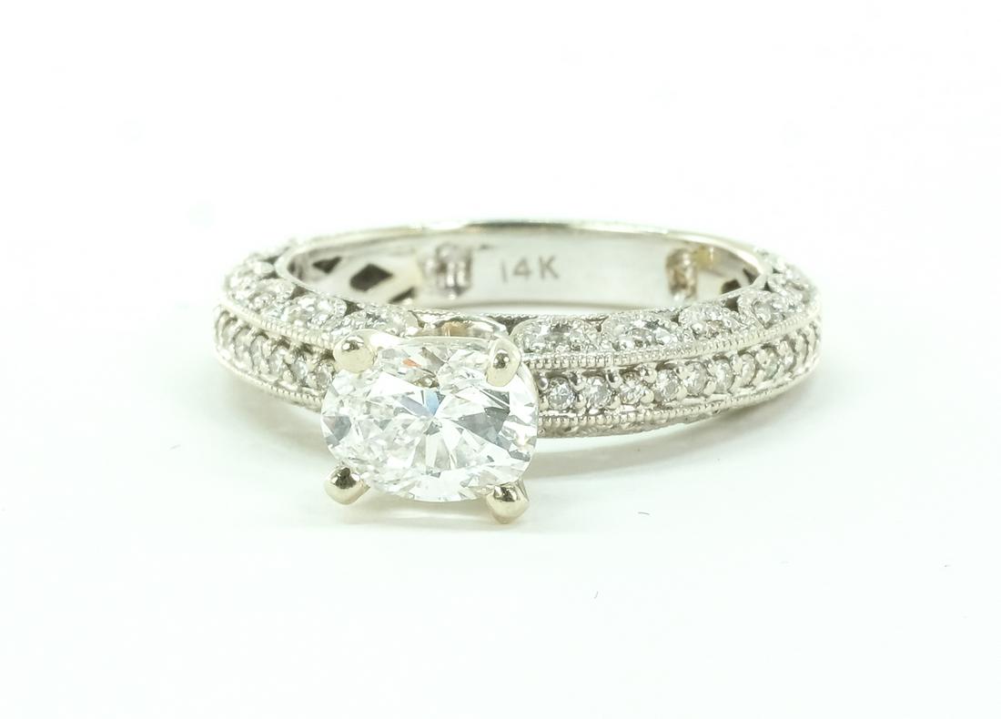 14K Oval Cut Diamond Engagement Ring (1 of 8)