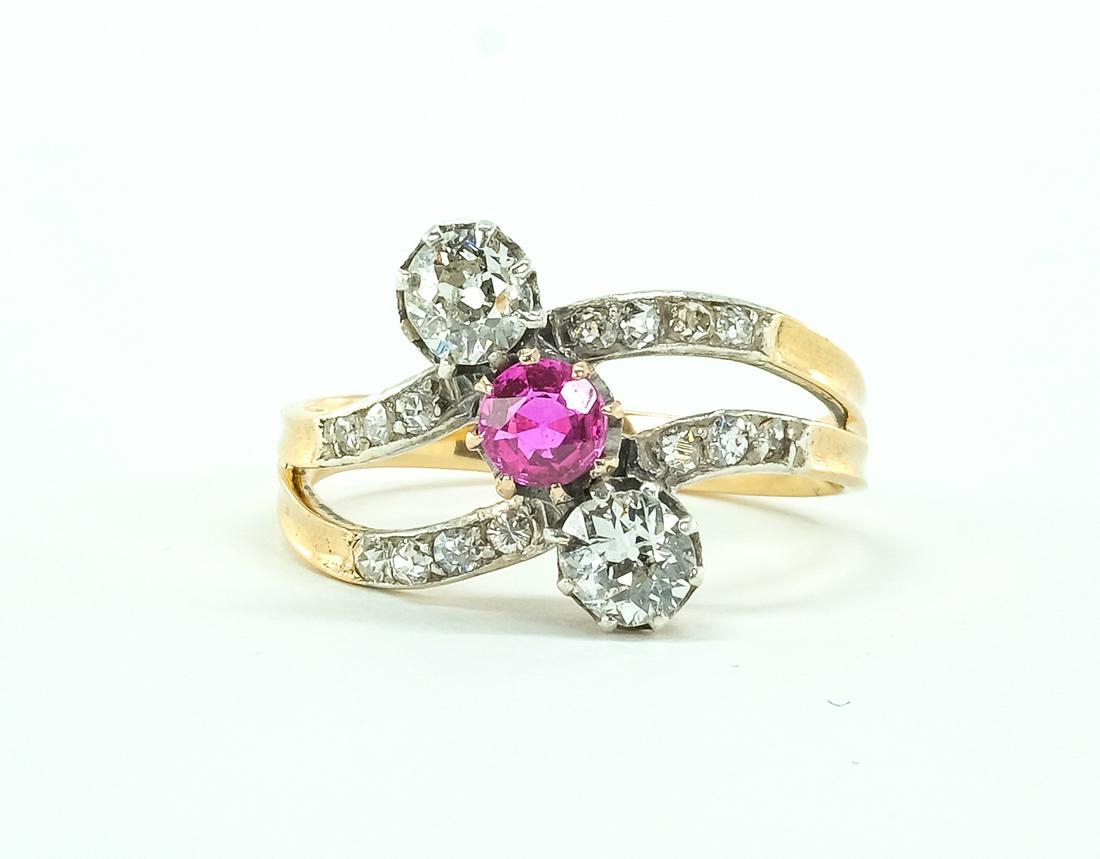 Yellow Gold, Diamond, Gemstone Ring (1 of 5)