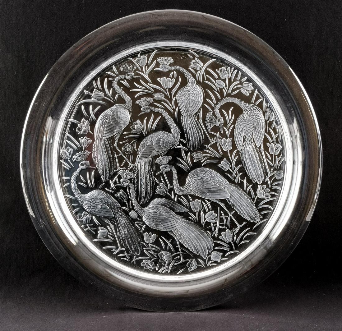 Large Lalique Crystal Platter - "Nigerian" (1 of 4)