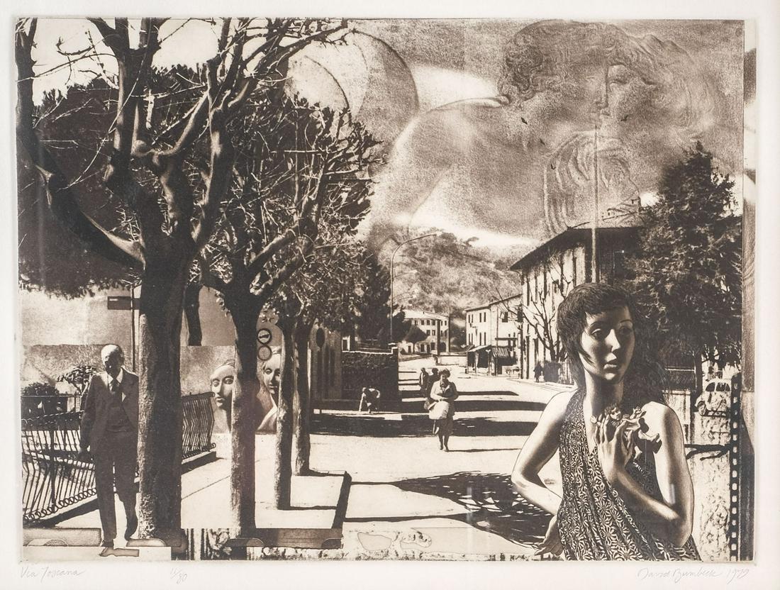 David Bumbeck, "Via Toscana" Lithograph (1979) (1 of 4)