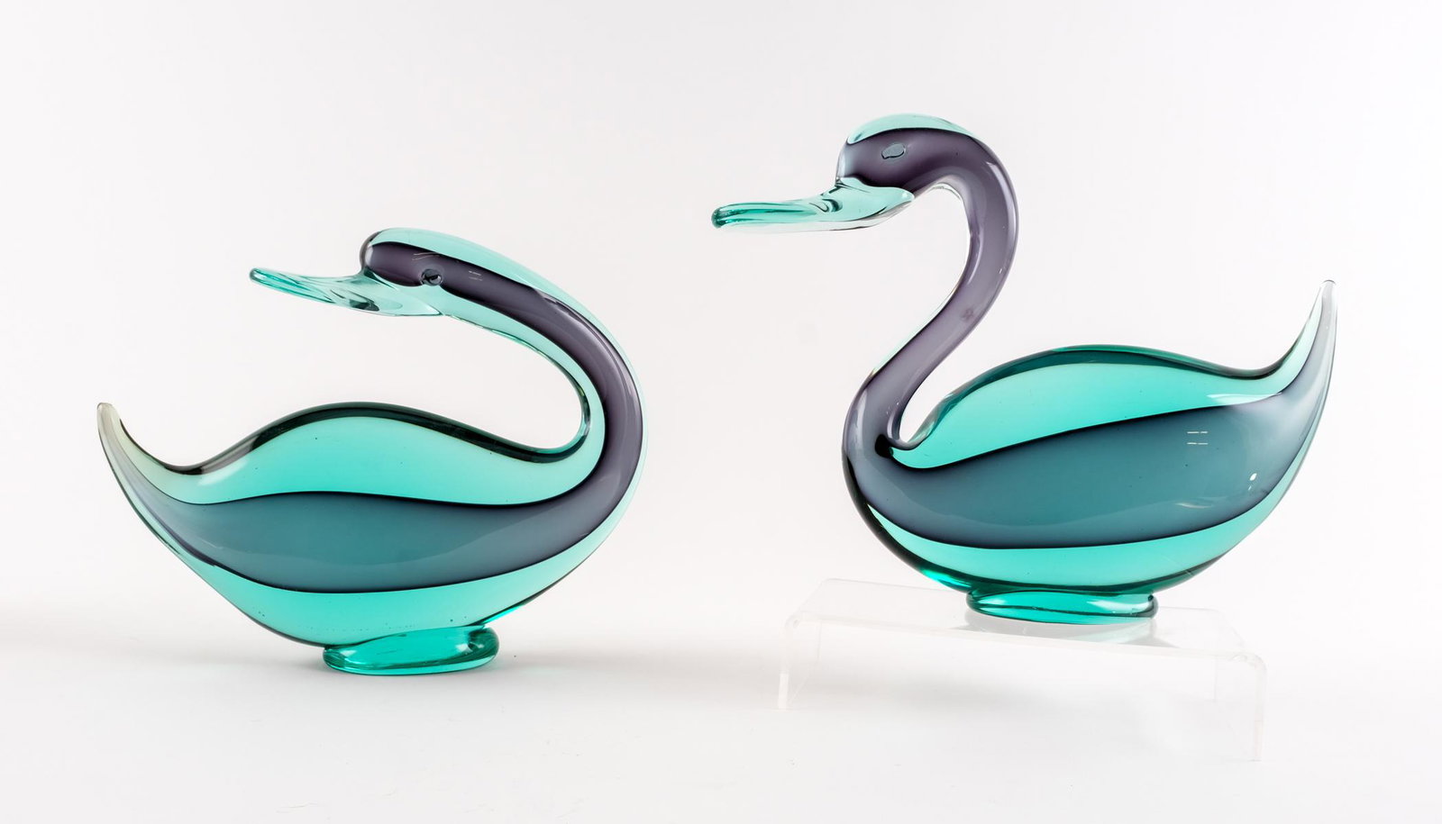 Pair of Archimede Seguso Art Glass Ducks (1 of 5)