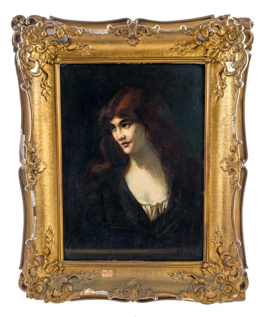 Signed Jean-Jacques Henner, Portrait of Woman (1 of 6)