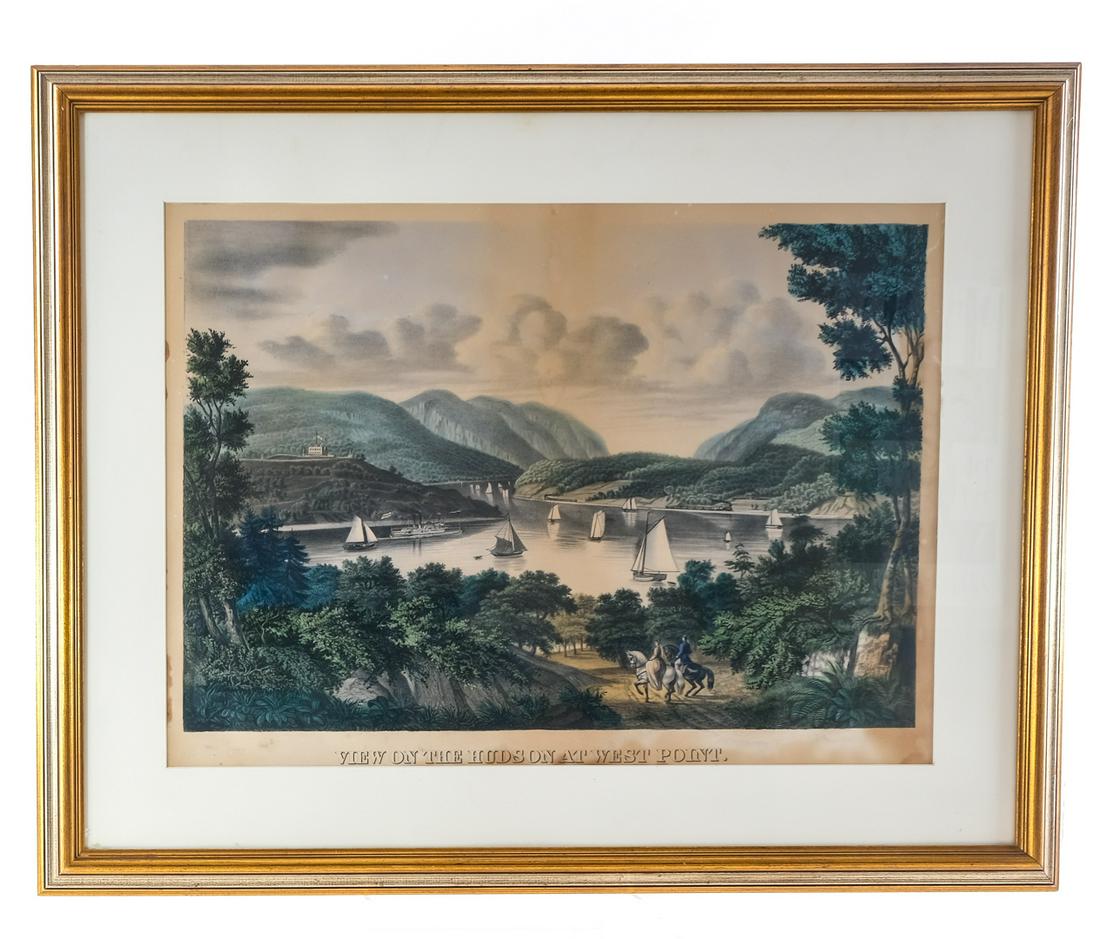 Blumner, "View on the Hudson at West Point" Litho (1 of 4)