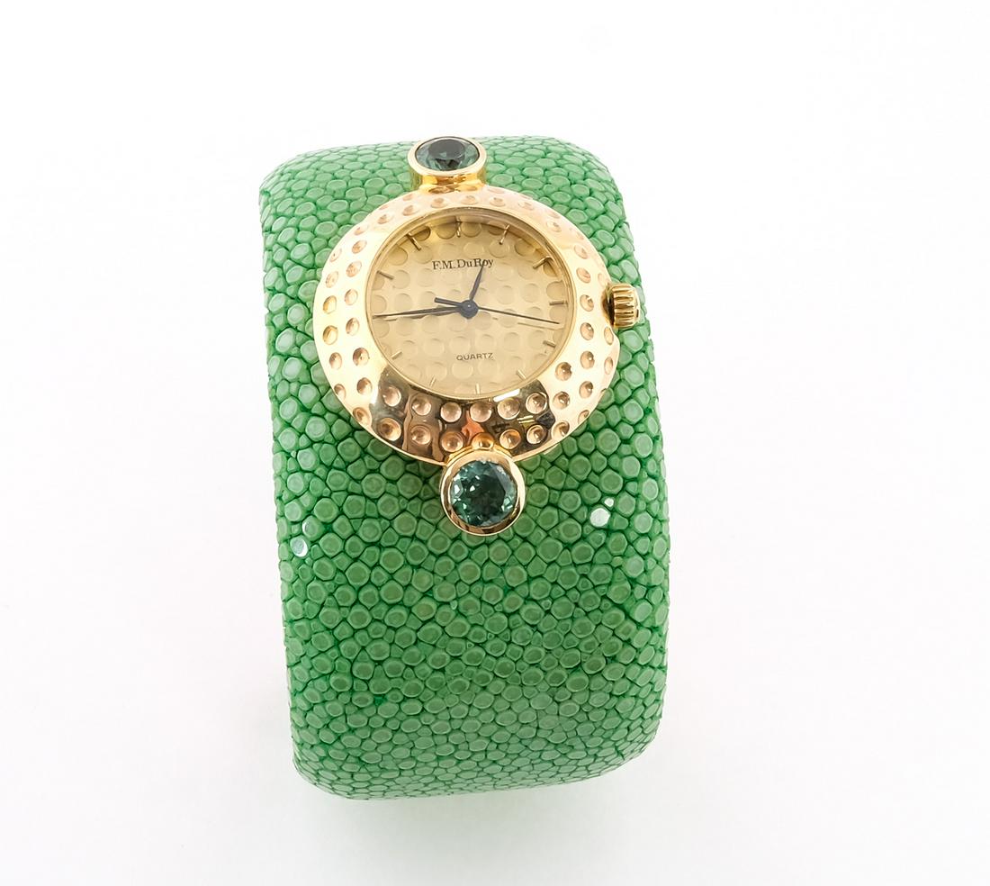 14K Case Golf Ball Wristwatch w/ Shagreeen Band (1 of 5)