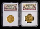 2 First Spouses Gold Coins - Jefferson & Buchanan