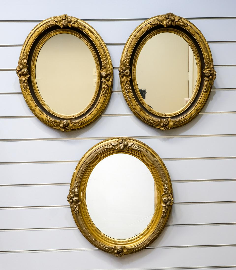 3 Gilt Wood Framed Mirrors (1 of 4)