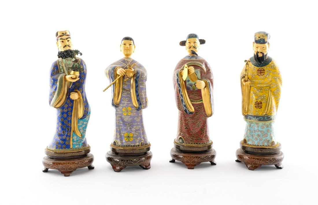 4 Chinese Cloisonne Immortals (1 of 5)