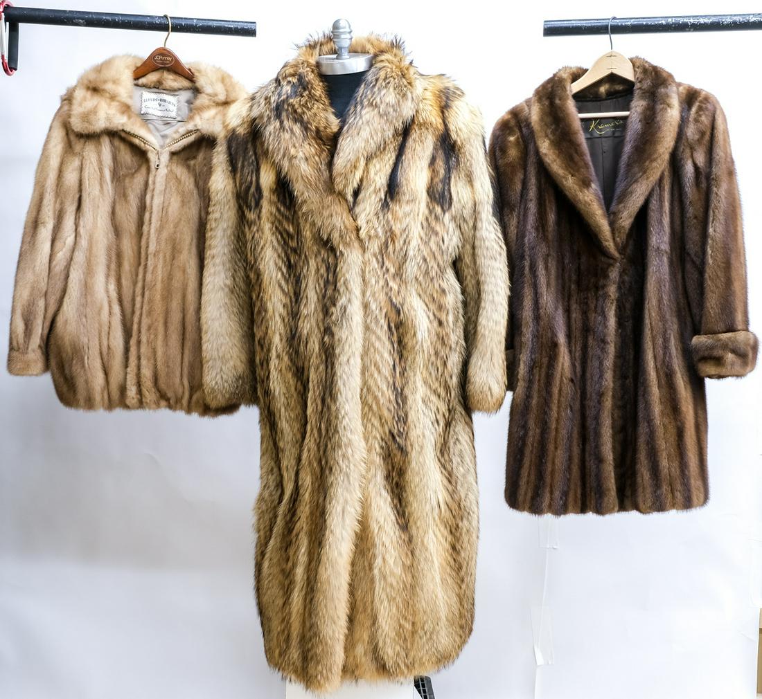 3 Women's Fur Coats - Tanuki, Mink (1 of 5)