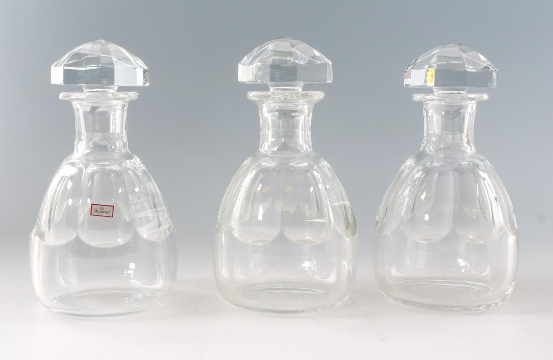 3 Baccarat Crystal Harcourt Cognac Decanters (1 of 4)