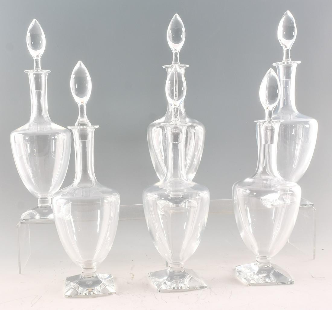 6 Baccarat Crystal Contour Decanters (1 of 3)