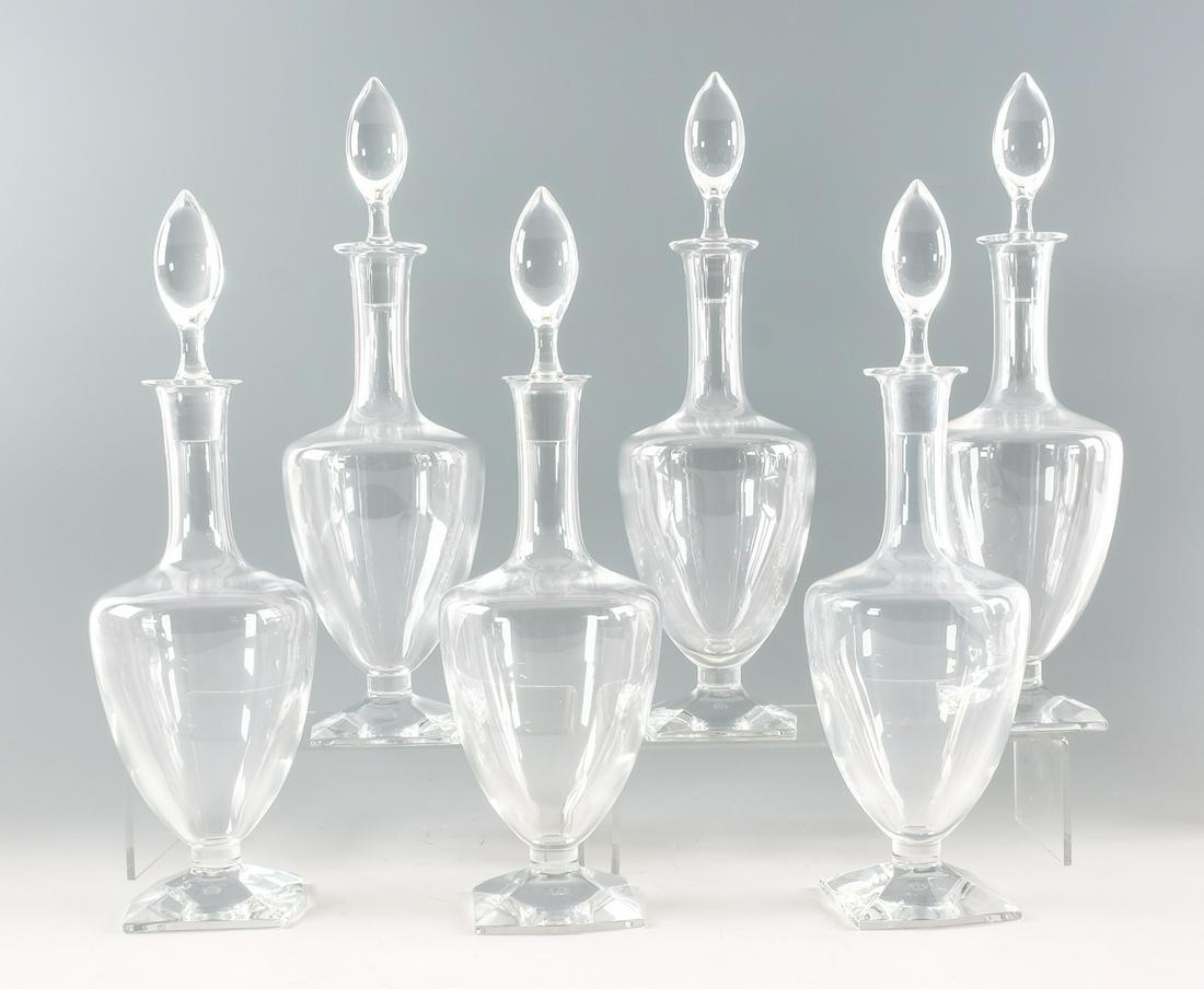6 Baccarat Crystal Contour Decanters (1 of 5)