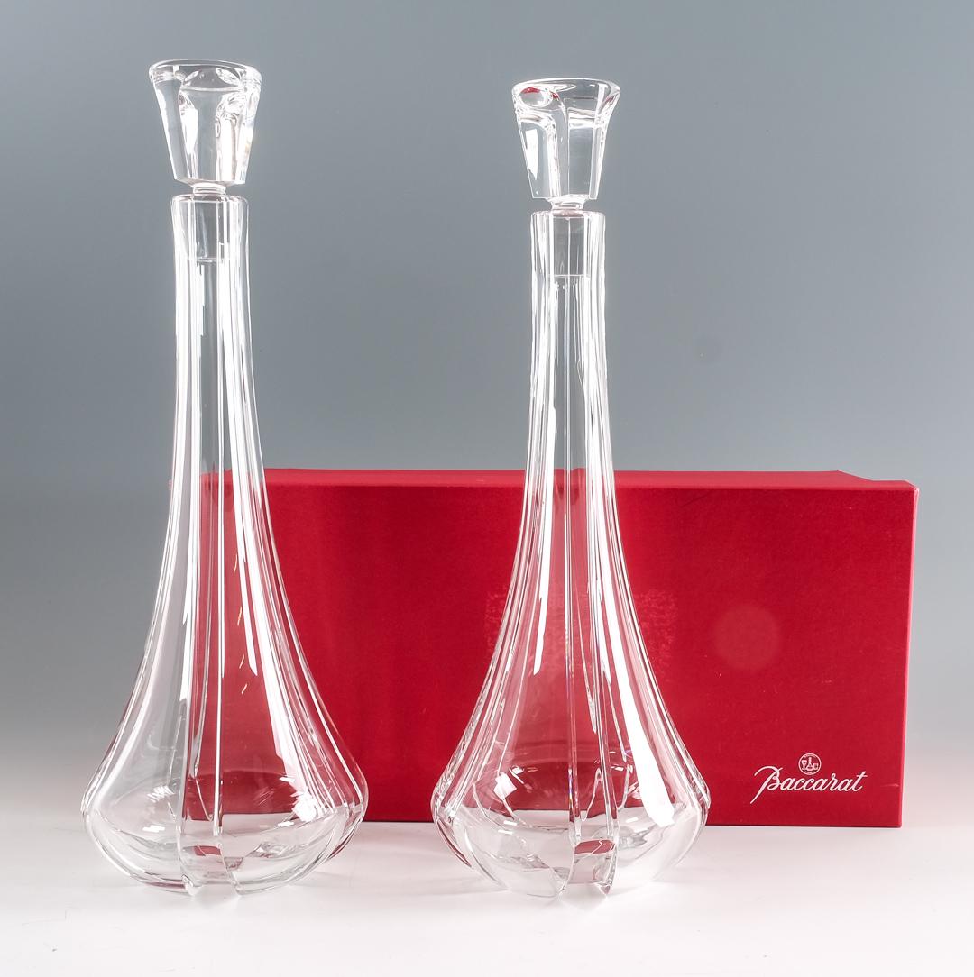 2 Baccarat Crystal Neptune Carafes / Decanters (1 of 5)