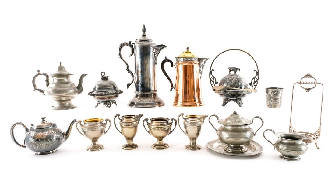 17 Meriden / Wallingford Metal Tableware Items (1 of 7)