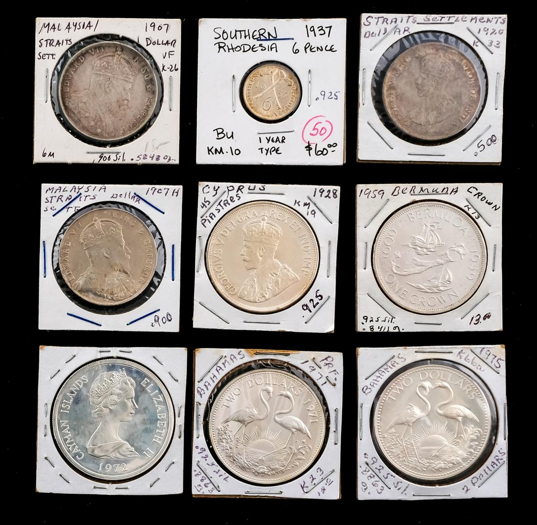 Collection of 9 British Commonwealth Silver Coins (1 of 5)