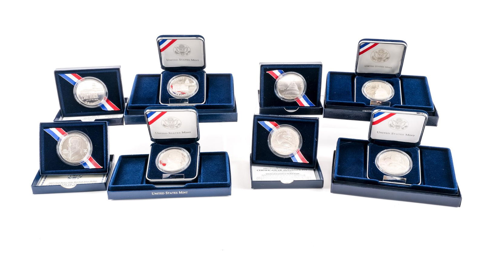 8 U.S. Commemorative Silver Dollars (1 of 5)