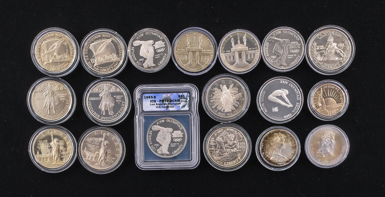 Collection of 18 Silver Commemorative Coins (1 of 5)