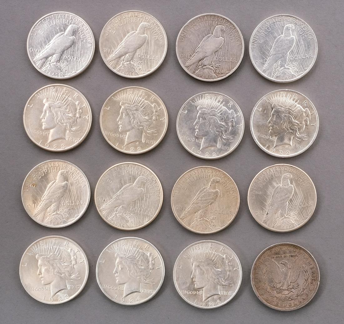 16 Peace & Morgan Silver Dollars (1 of 4)