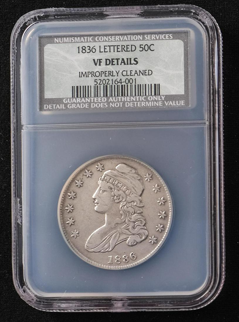 1836 50C Capped Bust Lettered Edge Half Dollar (1 of 4)