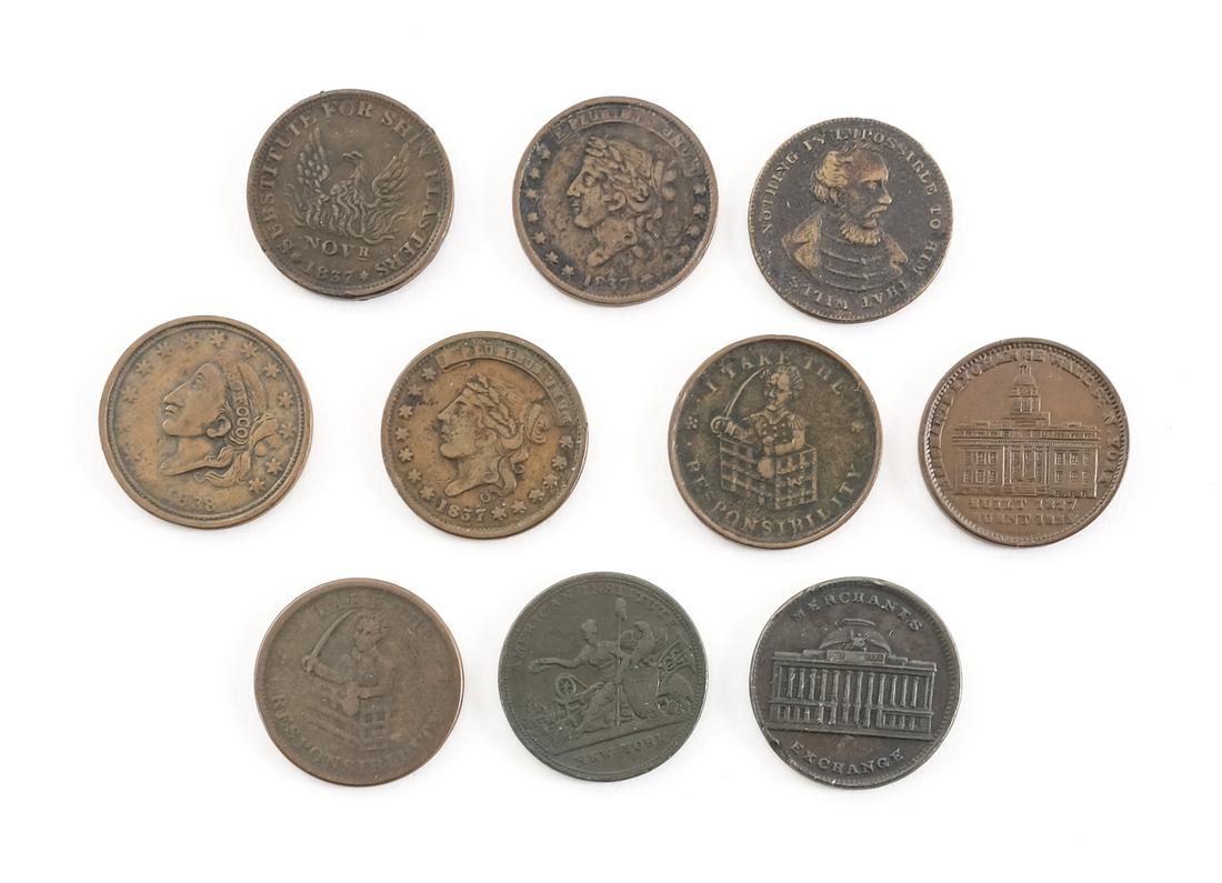 Collection of 10 Hard Times Tokens (1 of 4)