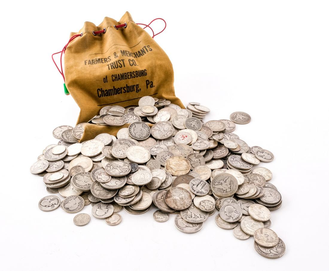 Lot of U.S. 90% Silver Coinage - $100 Face (1 of 5)