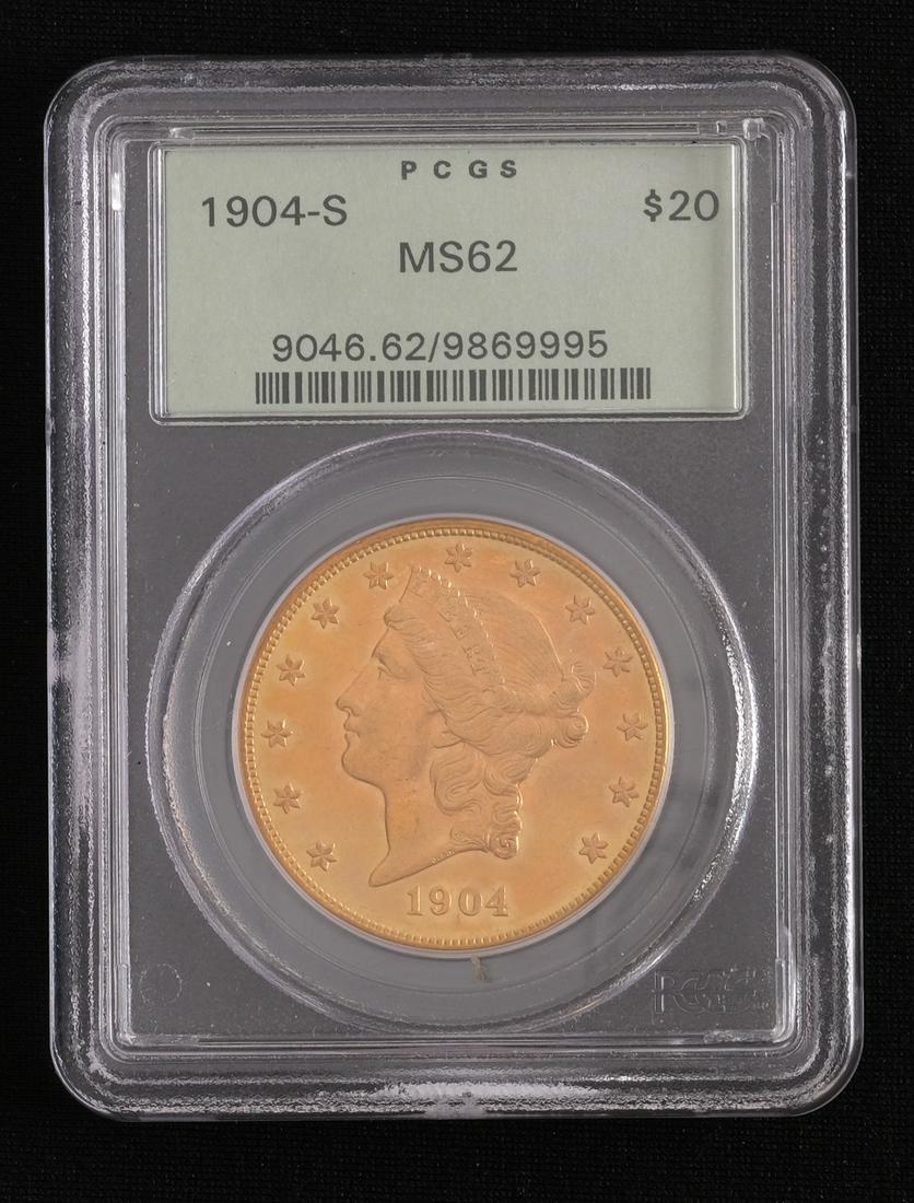 1904-S Liberty Head $20 Double Eagle Gold Coin (1 of 3)
