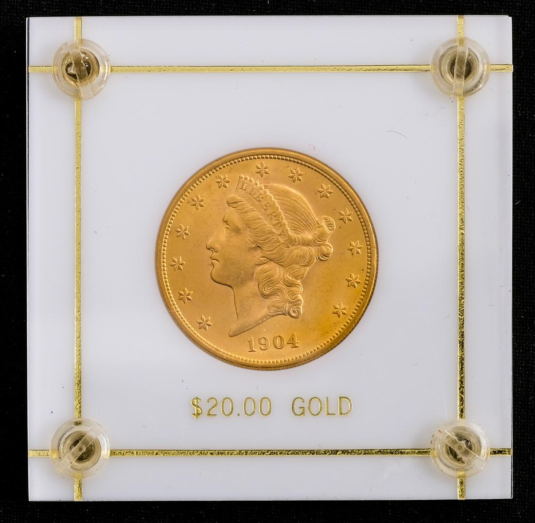 1904 Liberty Head $20 Double Eagle Gold Coin (1 of 4)