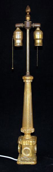Barovier & Toso Murano Glass Table Lamp base: with partial Label on bottom, overall 24" Tall, excellent
