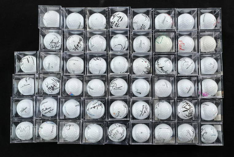 51 Lpga Signed Golf Balls Group