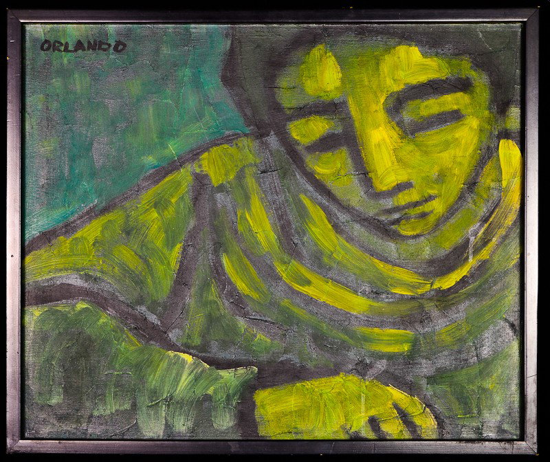 Felipe Orlando Garcia Acrylic on Canvas: Framed. Measures 24" x 20" Signed Top left.