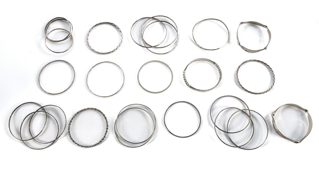 16 Silver Bangles and Bracelets (1 of 7)