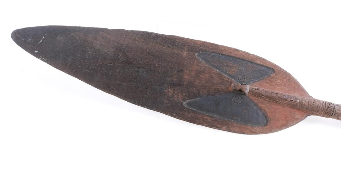Papua New Guinea Wood Carved Canoe Paddle (1 of 7)