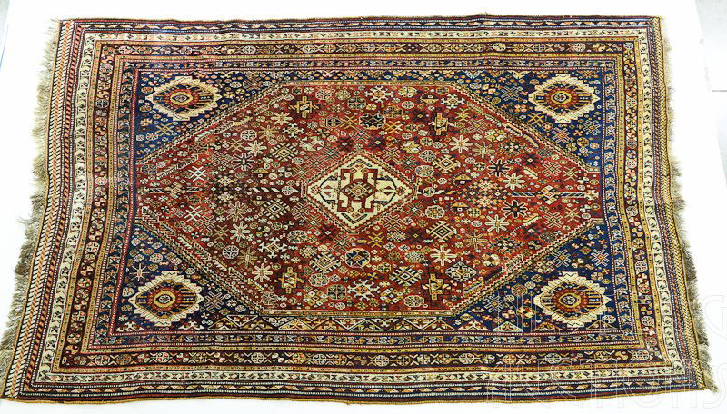 Caucasus Rug / Carpet, 20th Century: 6'2" x 9'8" Overall condition is very good and the pile seems very good. There are a few small areas where repairs and restoration are noticeable under close inspection.