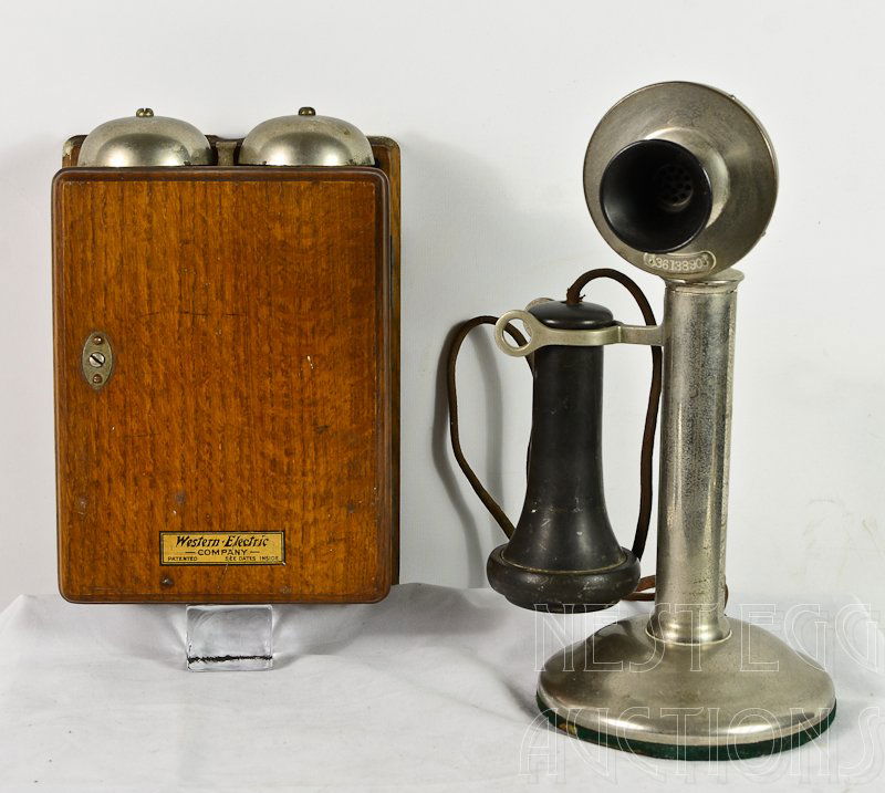 Western Electric Candlestick Telephone & ringer box