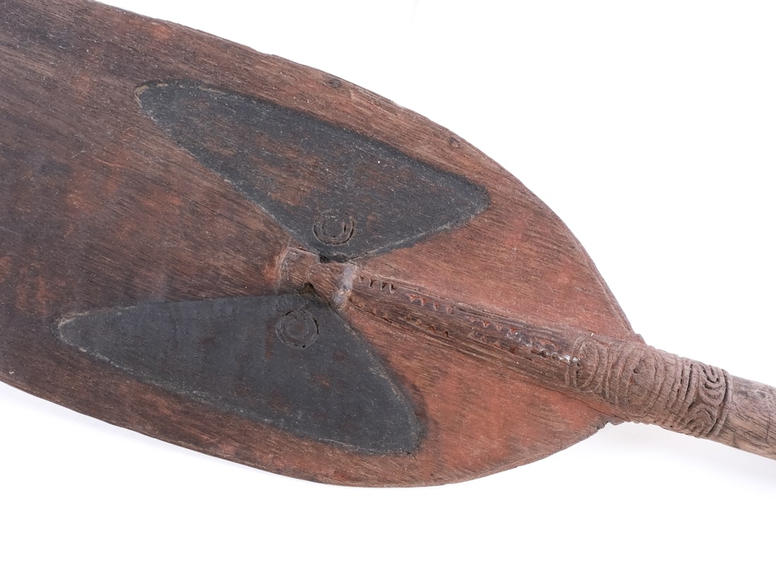 Papua New Guinea Wood Carved Canoe Paddle (1 of 8)