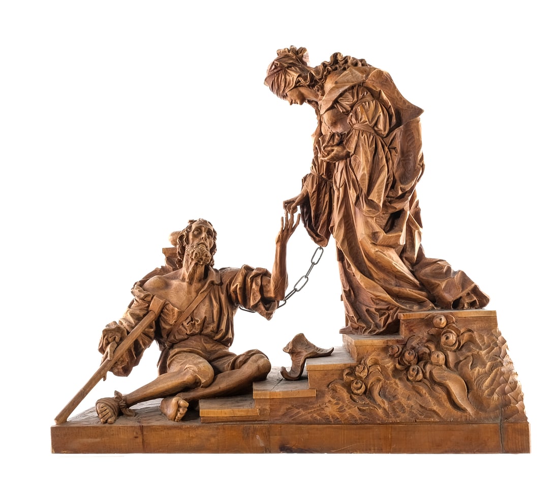 Large Italian Woodcarving: Charity (1 of 8)