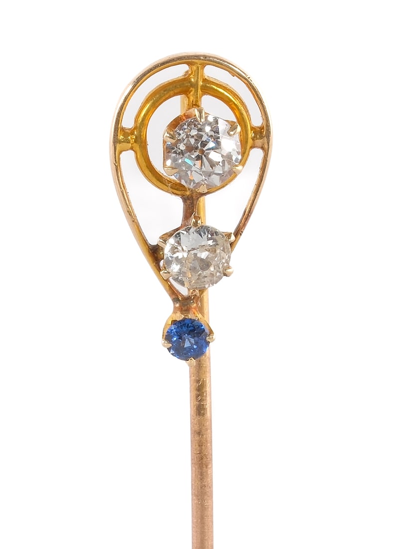 Ladies Antique Diamond Stick Pin (1 of 4)