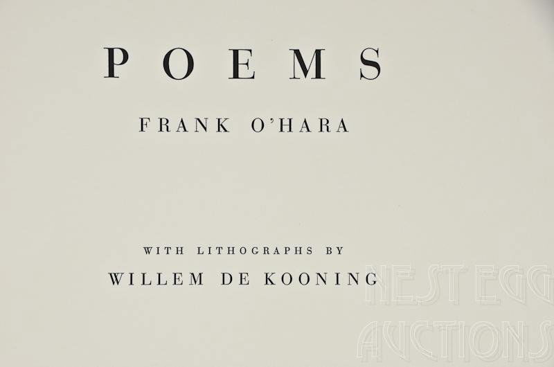 Poems by Frank O'Hara Lithographs by Willem De Kooning: The Limited Editions Club volume of Poems by Frank O'Hara with lithographs by Willem De Kooning. 1988 Edition. Hardcover, excellent condition, includes protective cover and tissues.&nb
