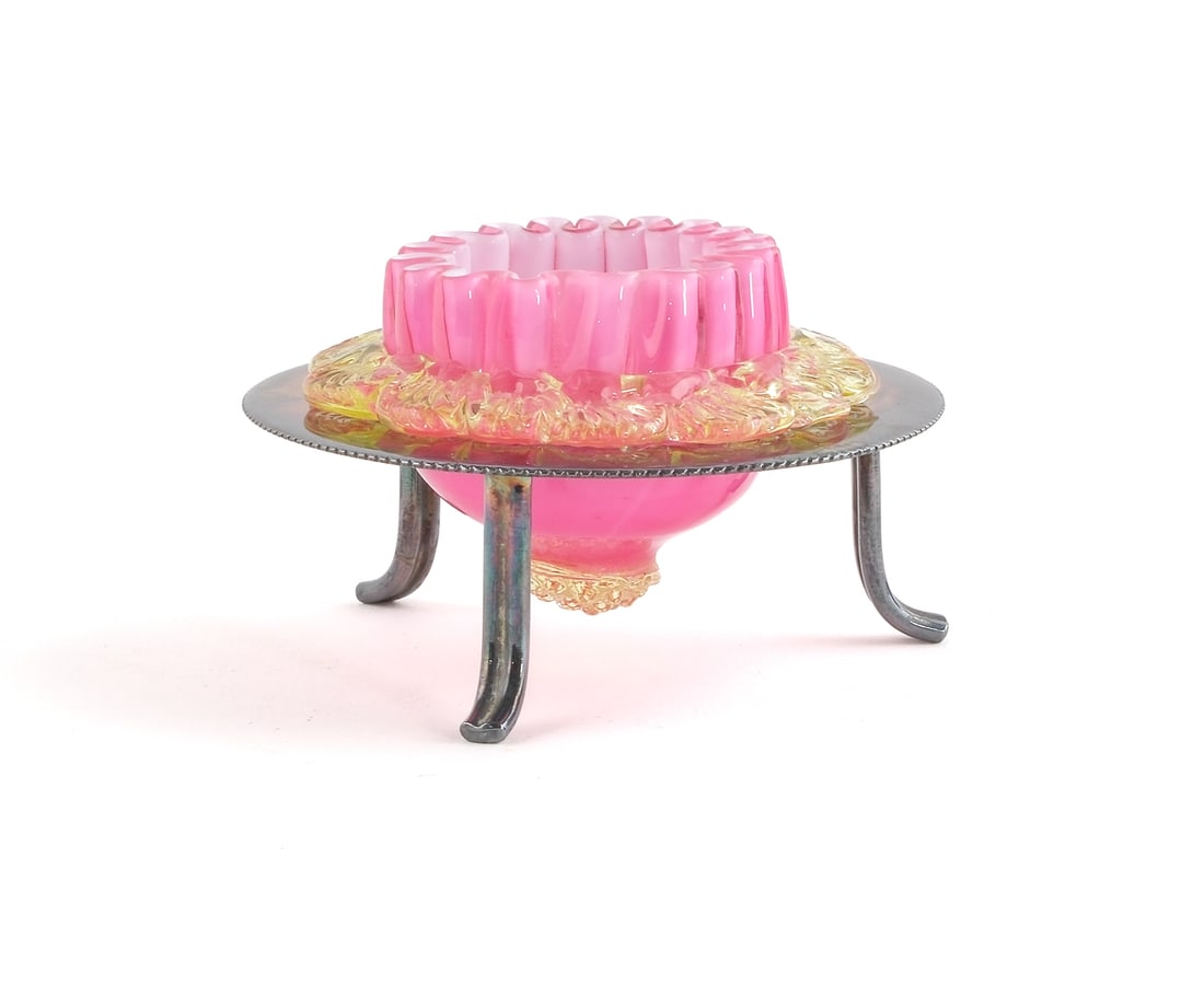 Victorian Cased Glass Open Salt (1 of 4)