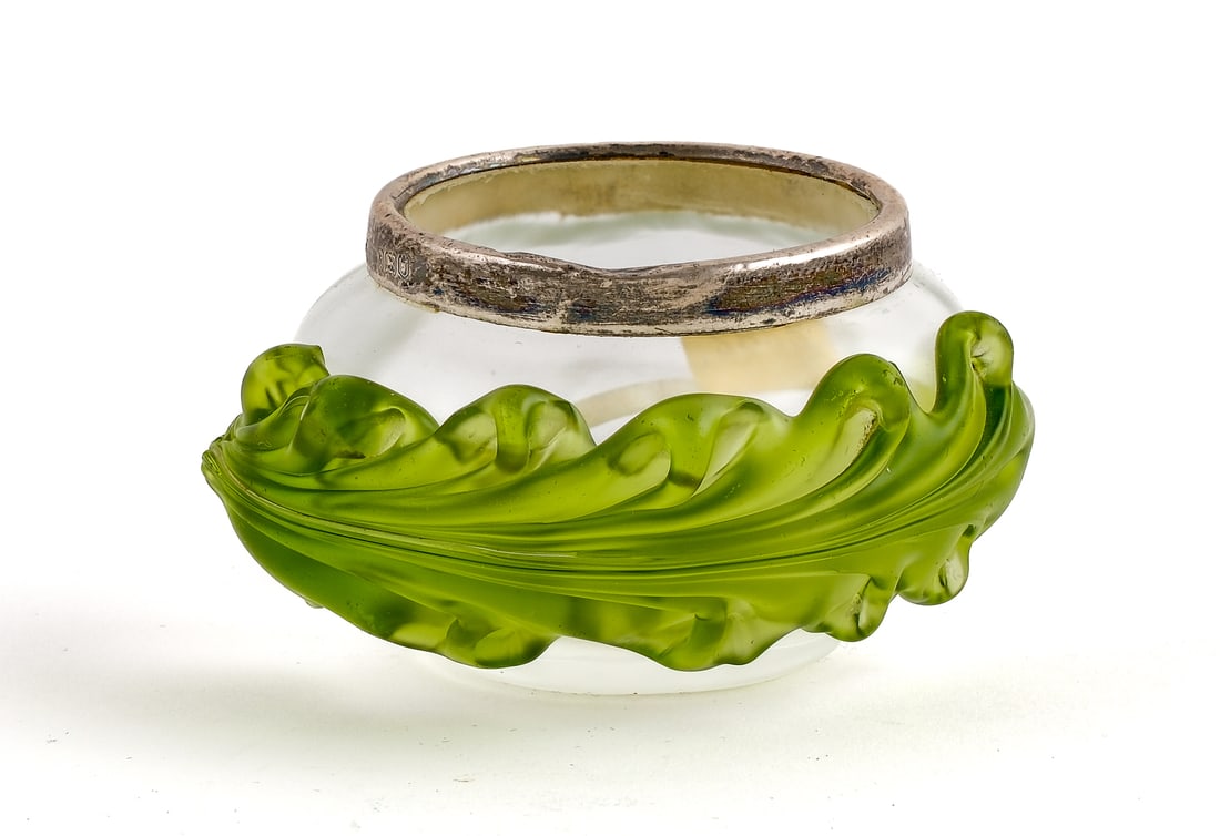 English Acid Finish & Sterling Silver Open Salt (1 of 3)