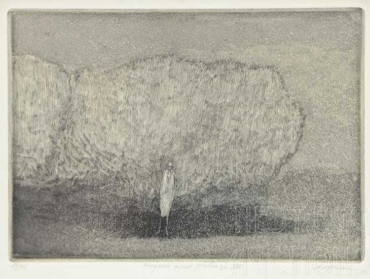 Harold Altman Etching Figure And Foliage VII: Harold Altman (American 1924-2003) Etching. ''Figure and Foliage VII'' signed, titled and numbered 18/35 in pencil, very good condition. Measures approximately 11.25" x 15.25" No
