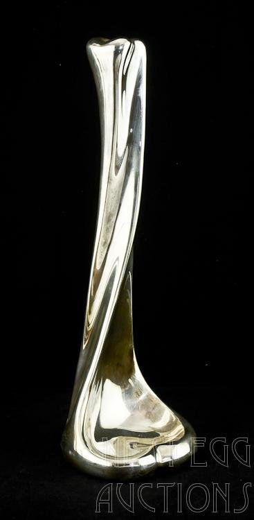 Tiffany & Co. Sterling Silver "Bone" Candlestick: Elsa Peretti for Tiffany and Company Sterling Silver "Bone" Pattern Single Candlestick. 15 Inches tall, 29 OZT total, Minor rub marks, overall very good.