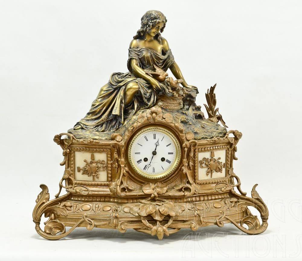 Japy Freres Figural French Mantle Clock