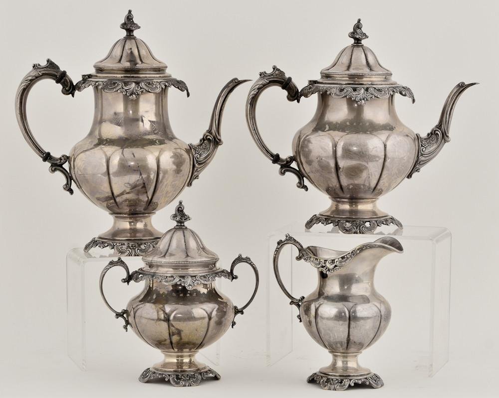 Wallace Grande Baroque Sterling Silver Tea Service
