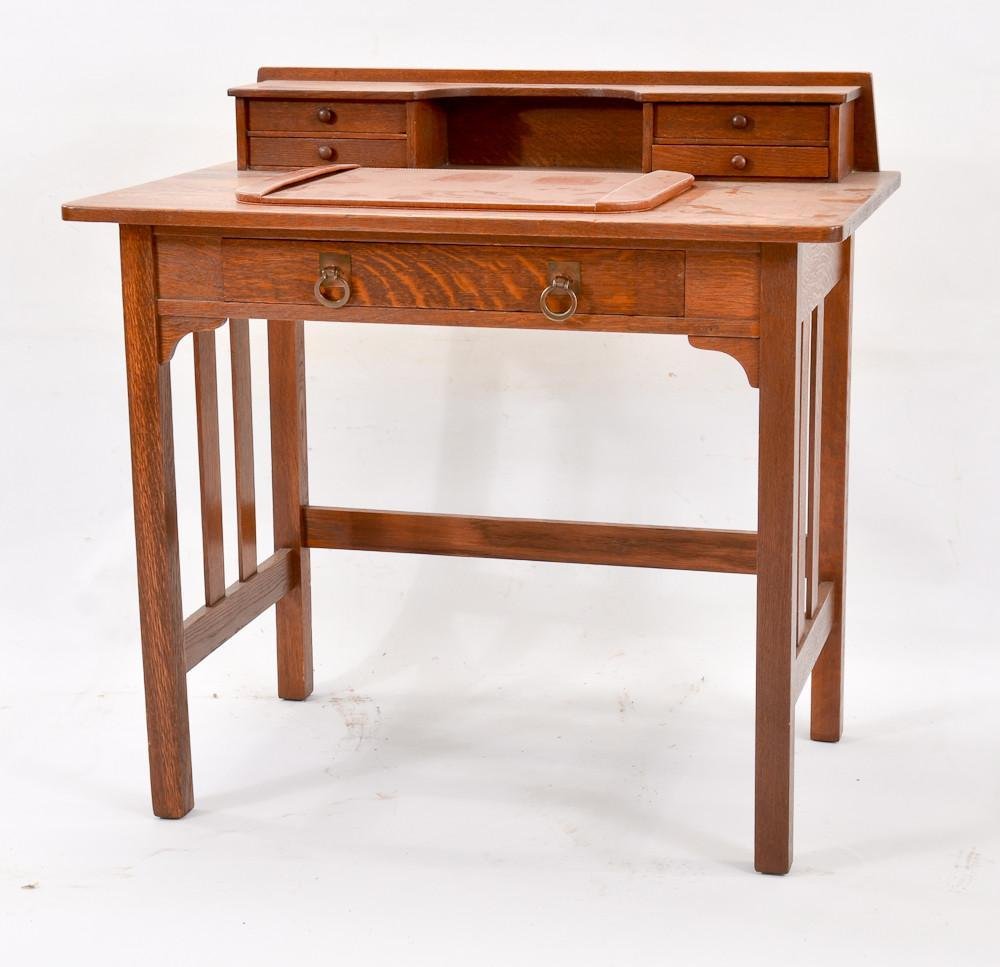 Stickley Mission Oak Writing Desk Mar 22 2014 Nest Egg
