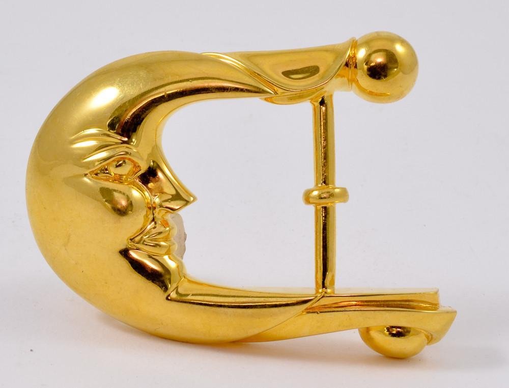Keiselstein-Cord Sterling Sivler Moon Belt Buckle: Mint condition, Signed Barry Keiselstein-Cord Sterling Silver and gold vermeil Moon-Form Belt Buckle, Hallmarked, dated 1988 3.25" x 2.5" accepts a 1.5" belt. weight: 2.4 OZT